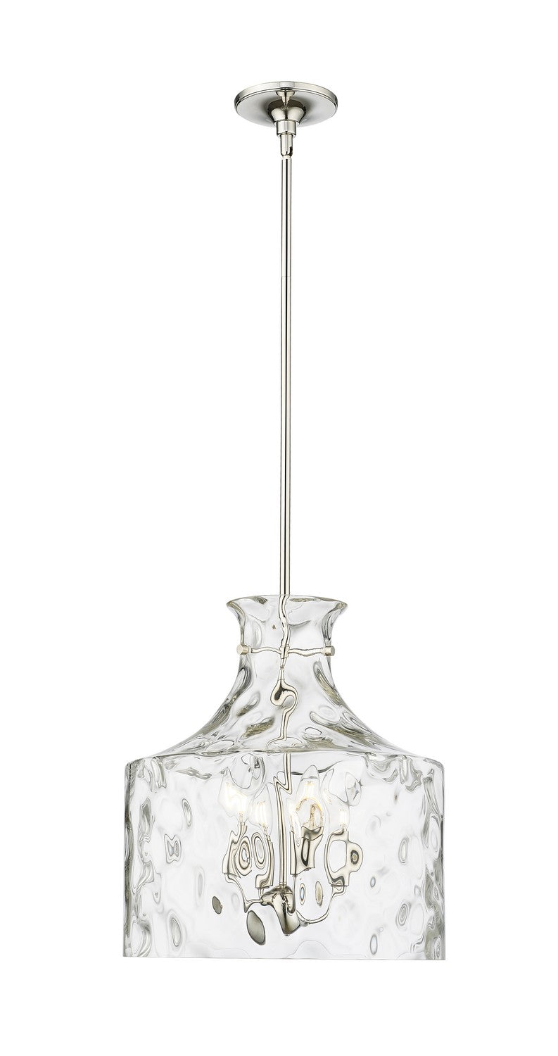 Millennium 22604-PN Santorini Four Light Pendant, Polished Nickel Main Image.jpg