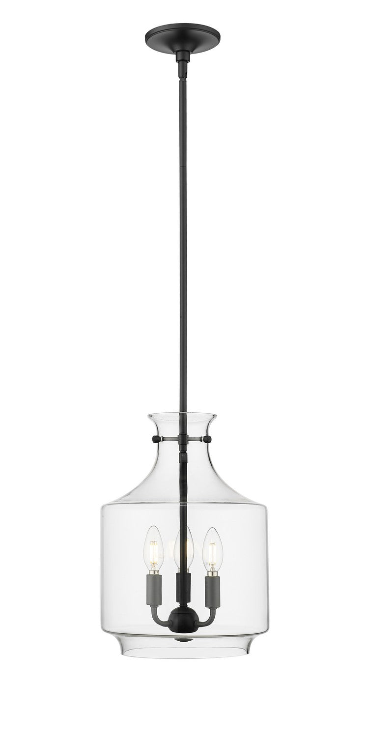 Millennium 22803-MB Mahannah Three Light Pendant, Matte Black Main Image.jpg