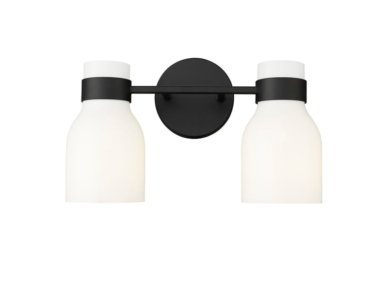 Millennium 23002-MB Corella Two Light Vanity, Matte Black Main Image.jpg