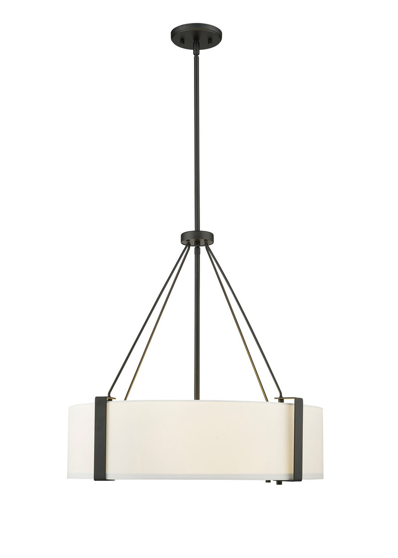 Millennium 28203-MB/WH Telfar Three Light Pendant, Matte Black/White Main Image.jpg