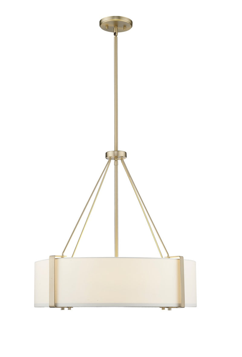 Millennium 28203-MG/WH Telfar Three Light Pendant, Modern Gold/White Main Image.jpg