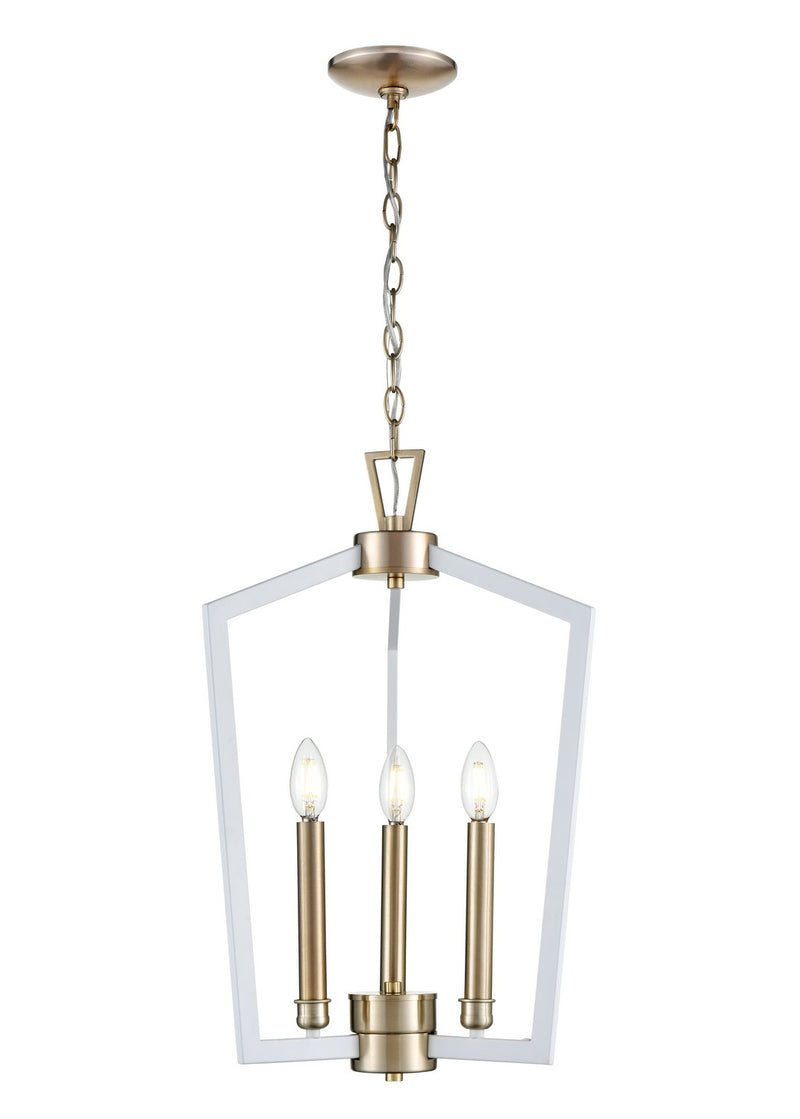 Millennium 4523-MW/MG Lizabeth Three Light Pendant, Matte White/Modern Gold Main Image.jpg
