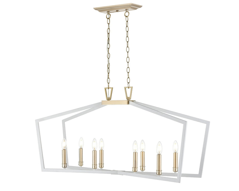 Millennium 4528-MW/MG Lizabeth Eight Light Pendant, Matte White/Modern Gold Main Image.jpg