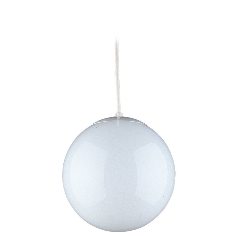 Visual Comfort Studio 6018-15 Leo - Hanging Globe One Light Pendant, White Main Image.jpg