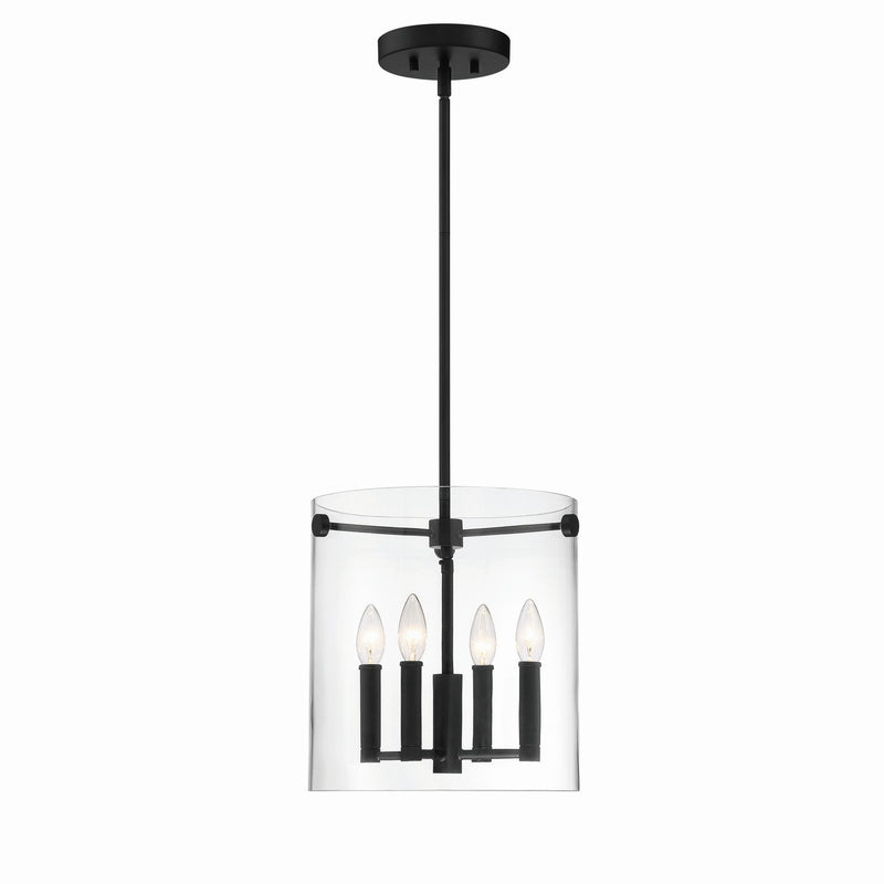Millennium 55302-MB Vissi Four Light Pendant, Matte Black Main Image.jpg