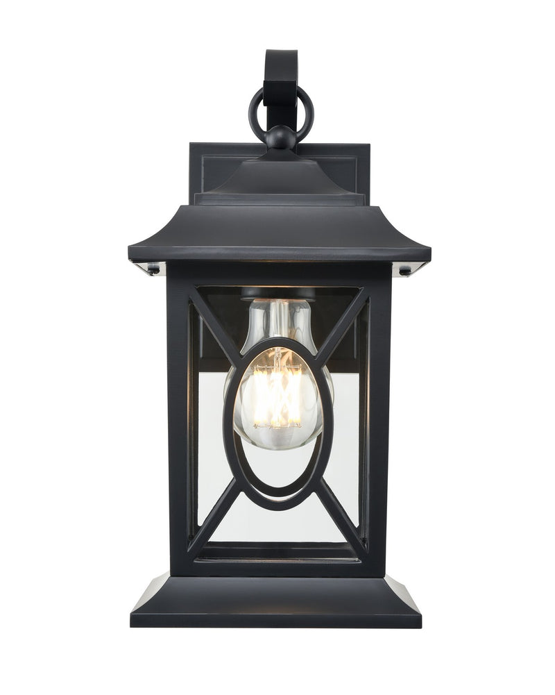 Millennium 85101-PBK Allbert One Light Outdoor Lantern, Powder Coated Black Main Image.jpg