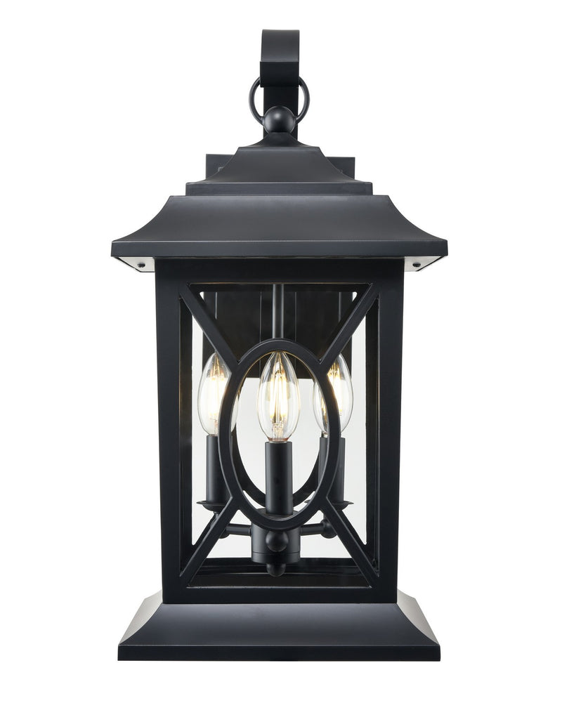 Millennium 85103-PBK Allbert Three Light Outdoor Lantern, Powder Coated Black Main Image.jpg