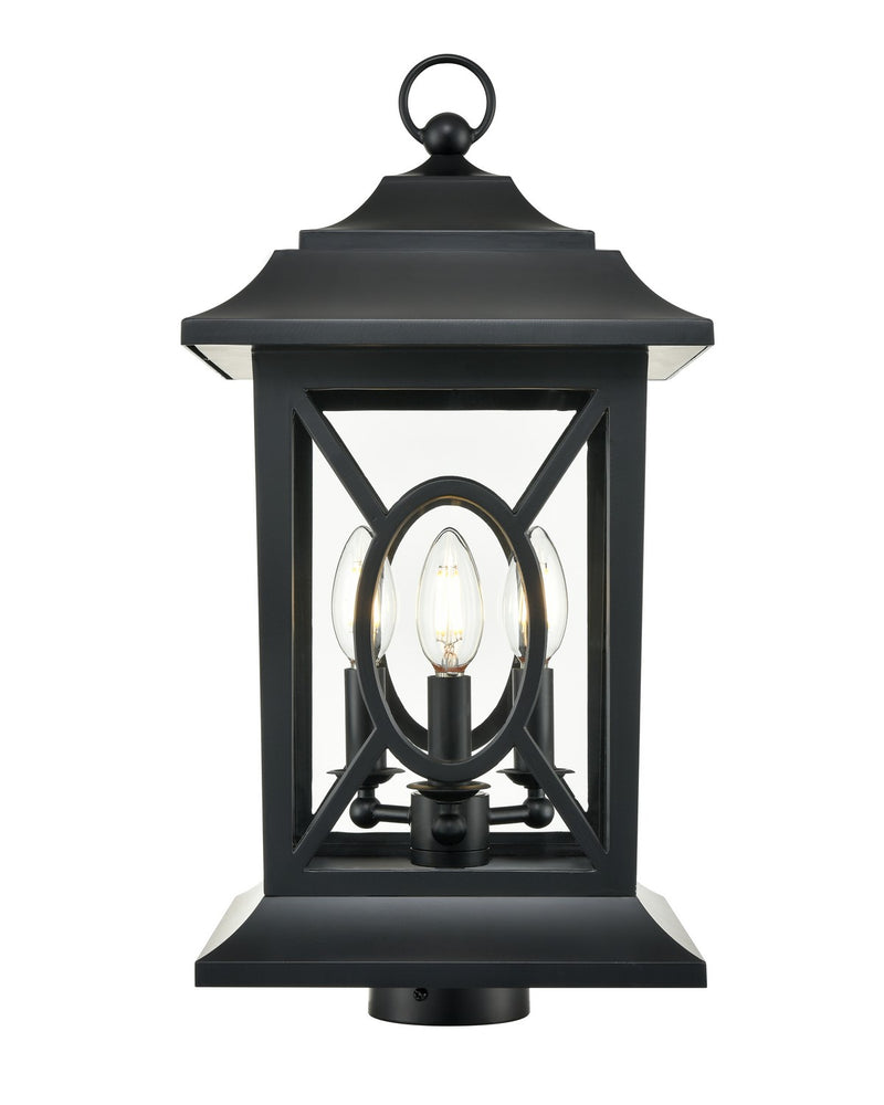 Millennium 85105-PBK Allbert Three Light Outdoor Lantern, Powder Coated Black Main Image.jpg