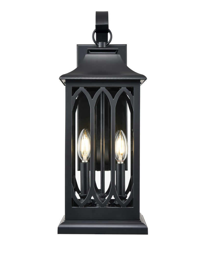 Millennium 88102-PBK Mallorey Two Light Outdoor Lantern, Powder Coated Black Main Image.jpg