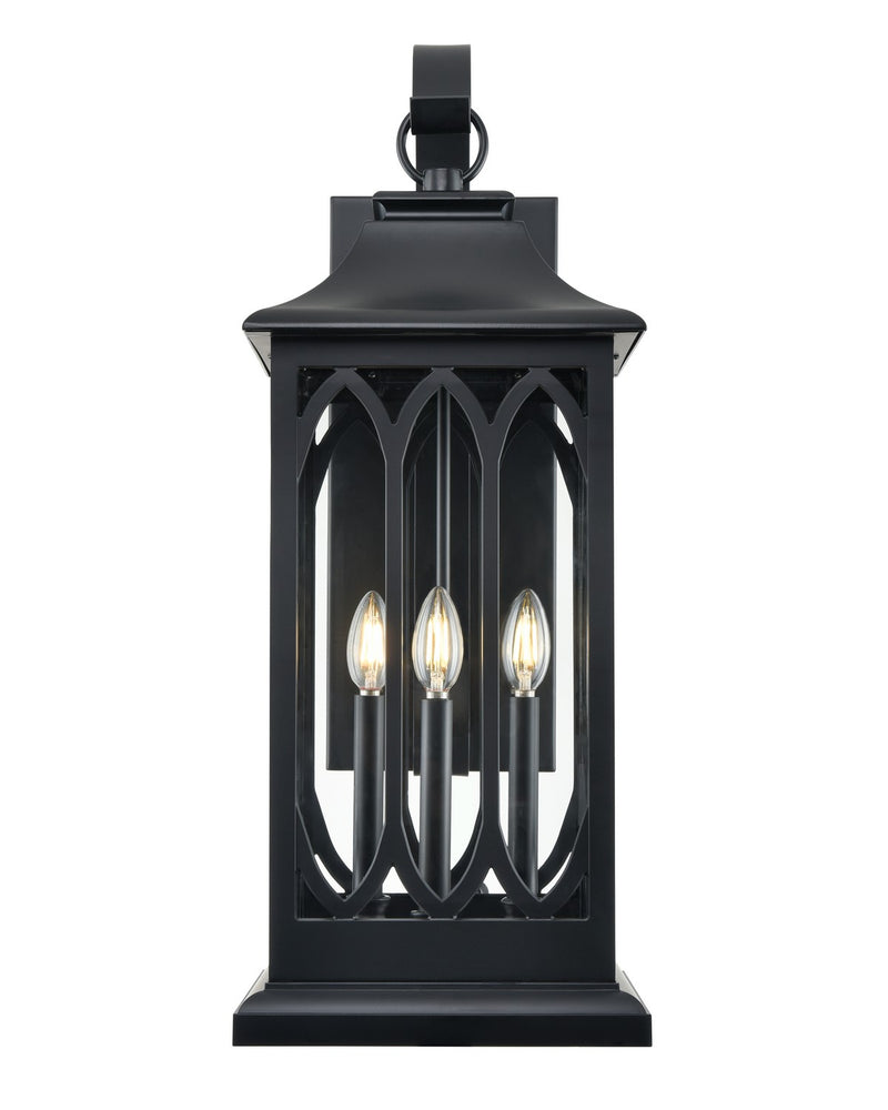 Millennium 88103-PBK Mallorey Three Light Outdoor Lantern, Powder Coated Black Main Image.jpg