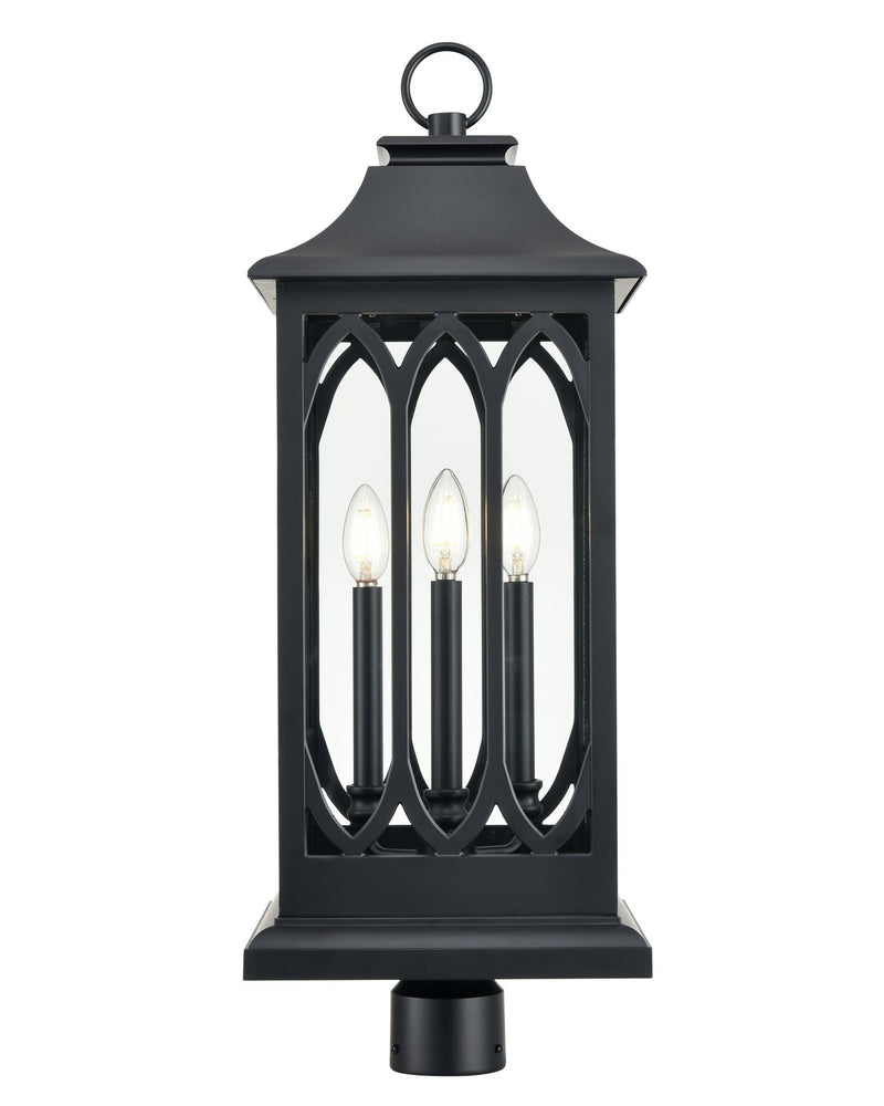 Millennium 88105-PBK Mallorey Three Light Outdoor Lantern, Powder Coated Black Main Image.jpg