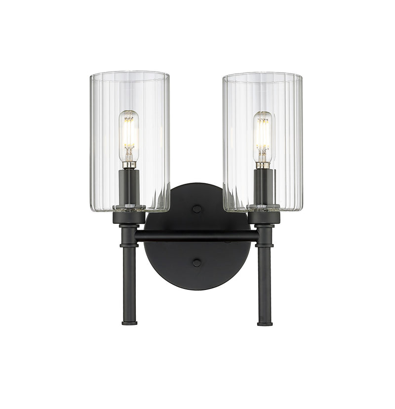 Millennium 9922-MB Chastine Two Light Vanity, Matte Black Main Image.jpg