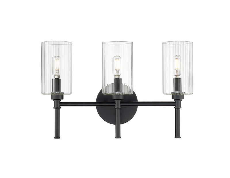 Millennium 9923-MB Chastine Three Light Vanity, Matte Black Main Image.jpg