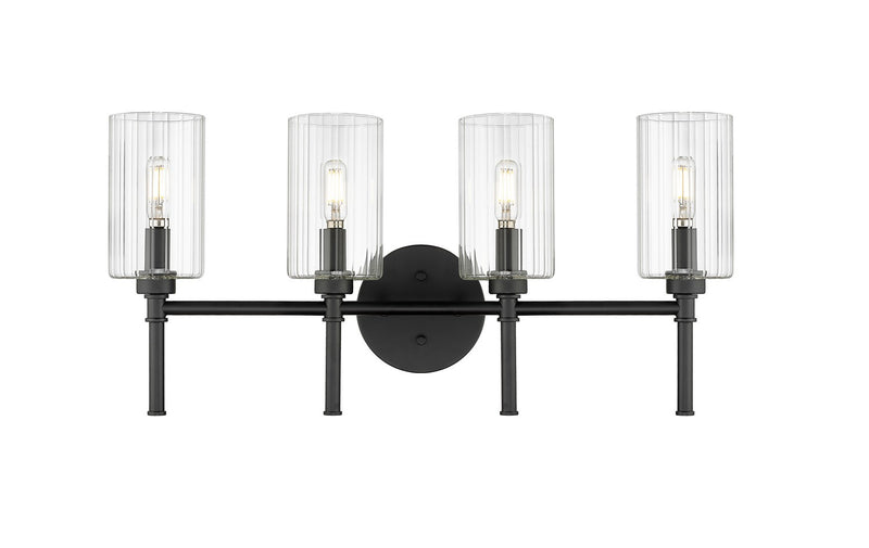Millennium 9924-MB Chastine Four Light Vanity, Matte Black Main Image.jpg