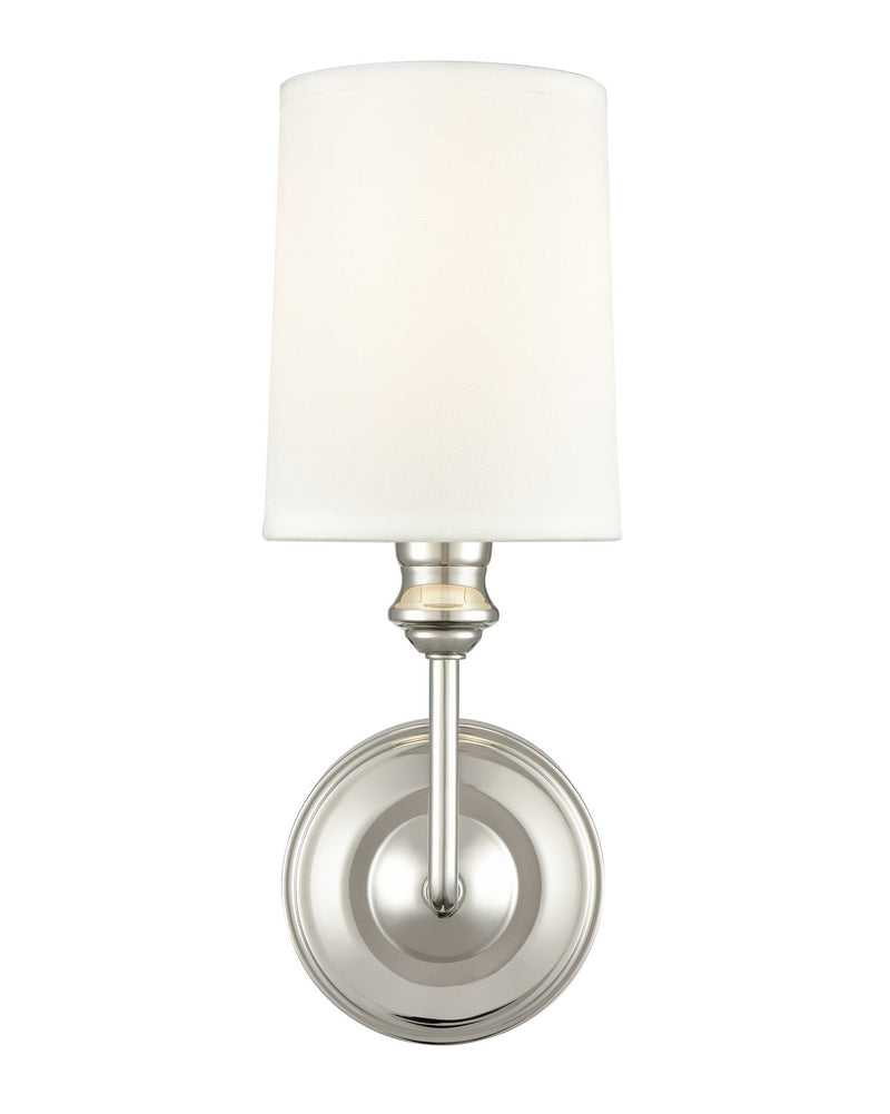 Millennium 99801-PN Leena One Light Wall Sconce, Polished Nickel Main Image.jpg