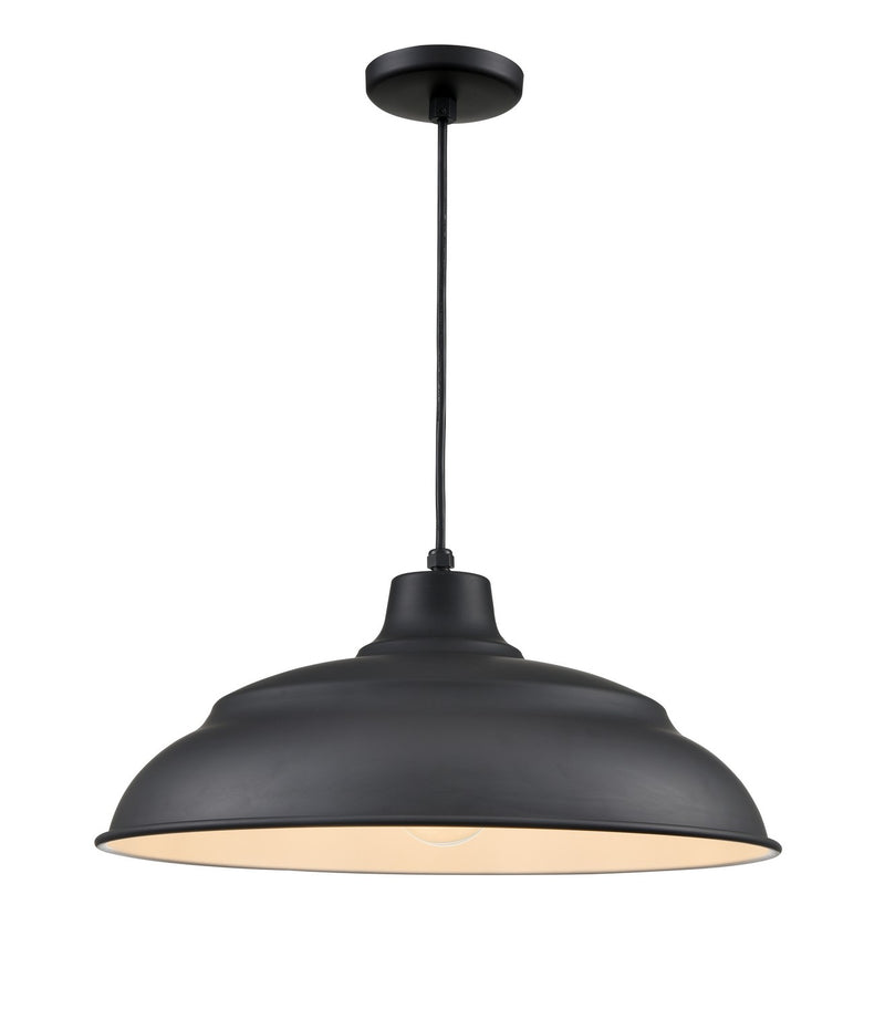 Millennium RALWHC20-SB R Series One Light Pendant, Satin Black Main Image.jpg