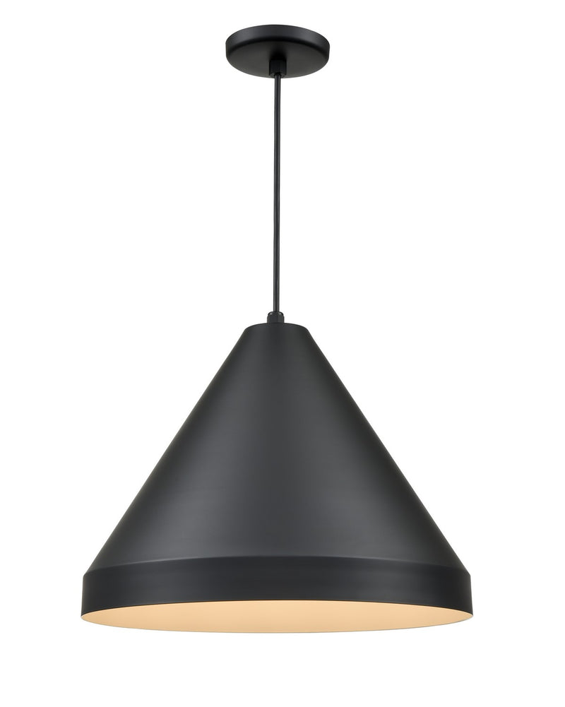 Millennium RCC17-SB R Series One Light Pendant, Satin Black Main Image.jpg