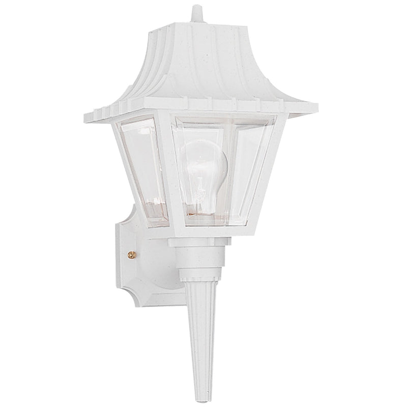 Generation Lighting 8720-15 Polycarbonate Outdoor One Light Outdoor Wall Lantern, White Main Image.jpg