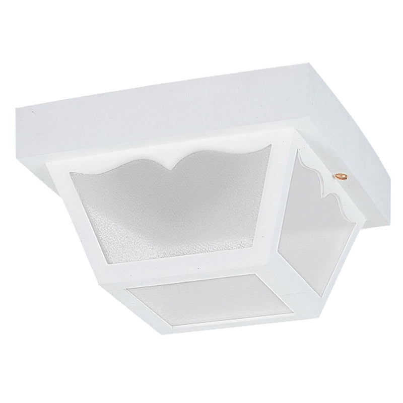 Generation Lighting 7567-15 Outdoor Ceiling One Light Outdoor Flush Mount, White Main Image.jpg