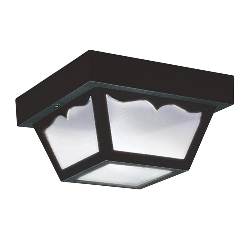 Generation Lighting 7567-32 Outdoor Ceiling One Light Outdoor Flush Mount, Black Main Image.jpg