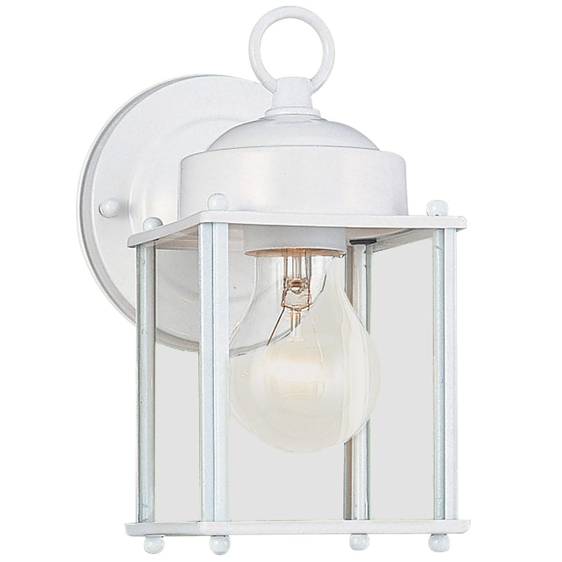 Generation Lighting 8592-15 New Castle One Light Outdoor Wall Lantern, White Main Image.jpg