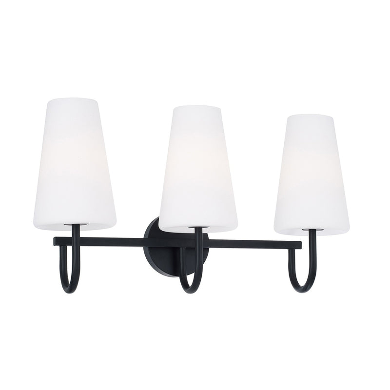 Capital Lighting 155231MB-550 Three Light Vanity, Matte Black