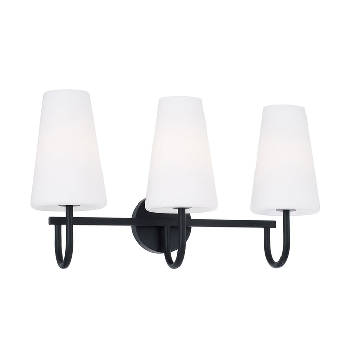 Capital Lighting 155231MB-550 Three Light Vanity, Matte Black