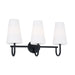 Capital Lighting 155231MB-550 Three Light Vanity, Matte Black
