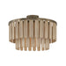 Capital Lighting 255611DR One Light Semi Flush Mount, Dark Brass