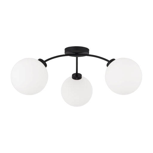 Capital Lighting 257131BI-557 Three Light Semi Flush Mount, Black Iron