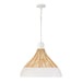 Capital Lighting 353912WE One Light Pendant, Matte White