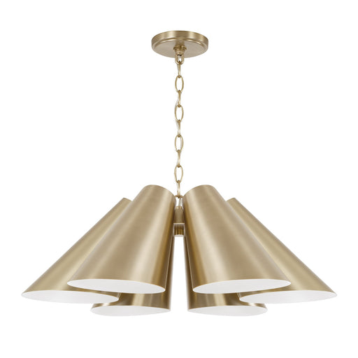 Capital Lighting 354961MA Six Light Pendant, Matte Brass