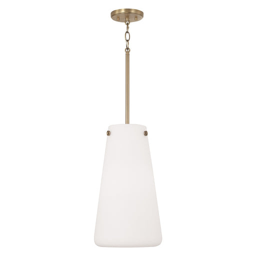 Capital Lighting 355211AD One Light Pendant, Aged Brass