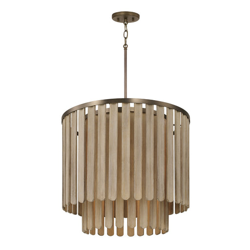 Capital Lighting 355651DR Five Light Pendant, Dark Brass