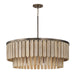 Capital Lighting 355661DR Six Light Pendant, Dark Brass