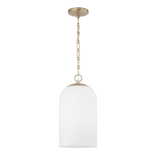 Capital Lighting 355811MA-554 One Light Pendant, Matte Brass