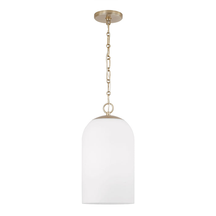 Capital Lighting 355811MA-554 One Light Pendant, Matte Brass
