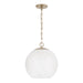 Capital Lighting 355812MA-551 One Light Pendant, Matte Brass