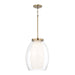 Capital Lighting 355911AD One Light Pendant, Aged Brass