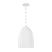 Capital Lighting 356111CE One Light Pendant, Ceramic White