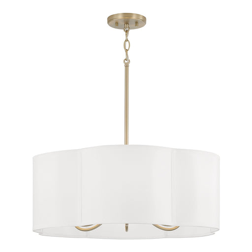 Capital Lighting 356461MA Six Light Pendant, Matte Brass