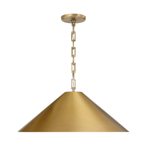 Capital Lighting 356711AD One Light Pendant, Aged Brass
