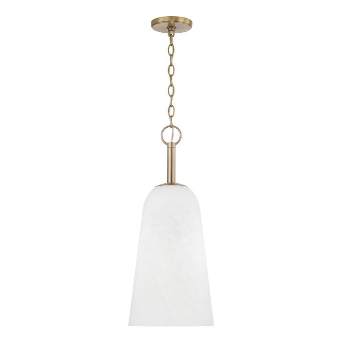 Capital Lighting 356911MA One Light Pendant, Matte Brass