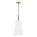 Capital Lighting 356911MA One Light Pendant, Matte Brass