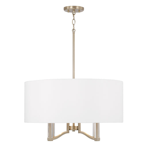 Capital Lighting 357041MA Four Light Pendant, Matte Brass