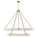 Capital Lighting 449802MA 20 Light Chandelier, Matte Brass