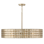 Capital Lighting 454141HB Four Light Chandelier, Champagne Brass