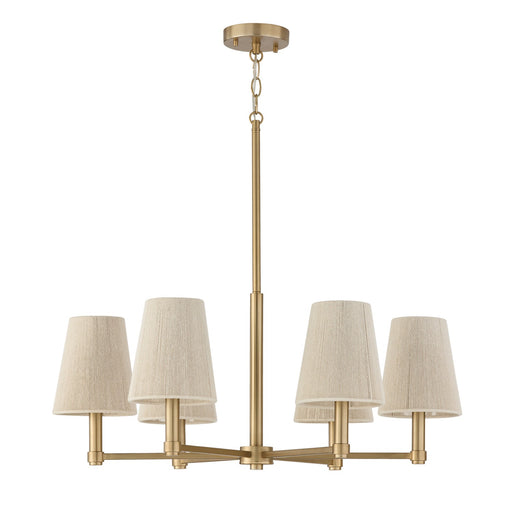 Capital Lighting 454561MA Six Light Chandelier, Matte Brass