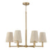 Capital Lighting 454561MA Six Light Chandelier, Matte Brass