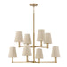 Capital Lighting 454581MA Eight Light Chandelier, Matte Brass